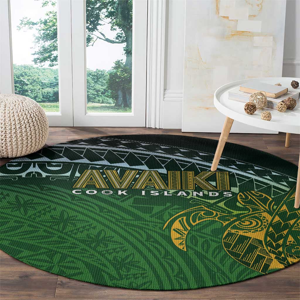 Cook Islands Rugby Kuki Avaiki Round Carpet Tribal Turtle - Aussie Hoodie