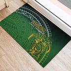 Cook Islands Rugby Kuki Avaiki Rubber Doormat Tribal Turtle - Aussie Hoodie