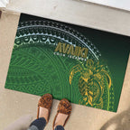 Cook Islands Rugby Kuki Avaiki Rubber Doormat Tribal Turtle - Aussie Hoodie