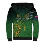 Cook Islands Rugby Kuki Avaiki Sherpa Hoodie Tribal Turtle - Aussie Hoodie