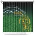 Cook Islands Rugby Kuki Avaiki Shower Curtain Tribal Turtle - Aussie Hoodie