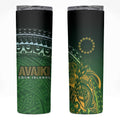 Cook Islands Rugby Kuki Avaiki Skinny Tumbler Tribal Turtle - Aussie Hoodie
