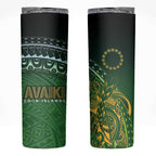 Cook Islands Rugby Kuki Avaiki Skinny Tumbler Tribal Turtle - Aussie Hoodie