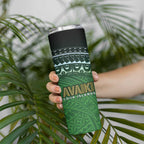 Cook Islands Rugby Kuki Avaiki Skinny Tumbler Tribal Turtle - Aussie Hoodie