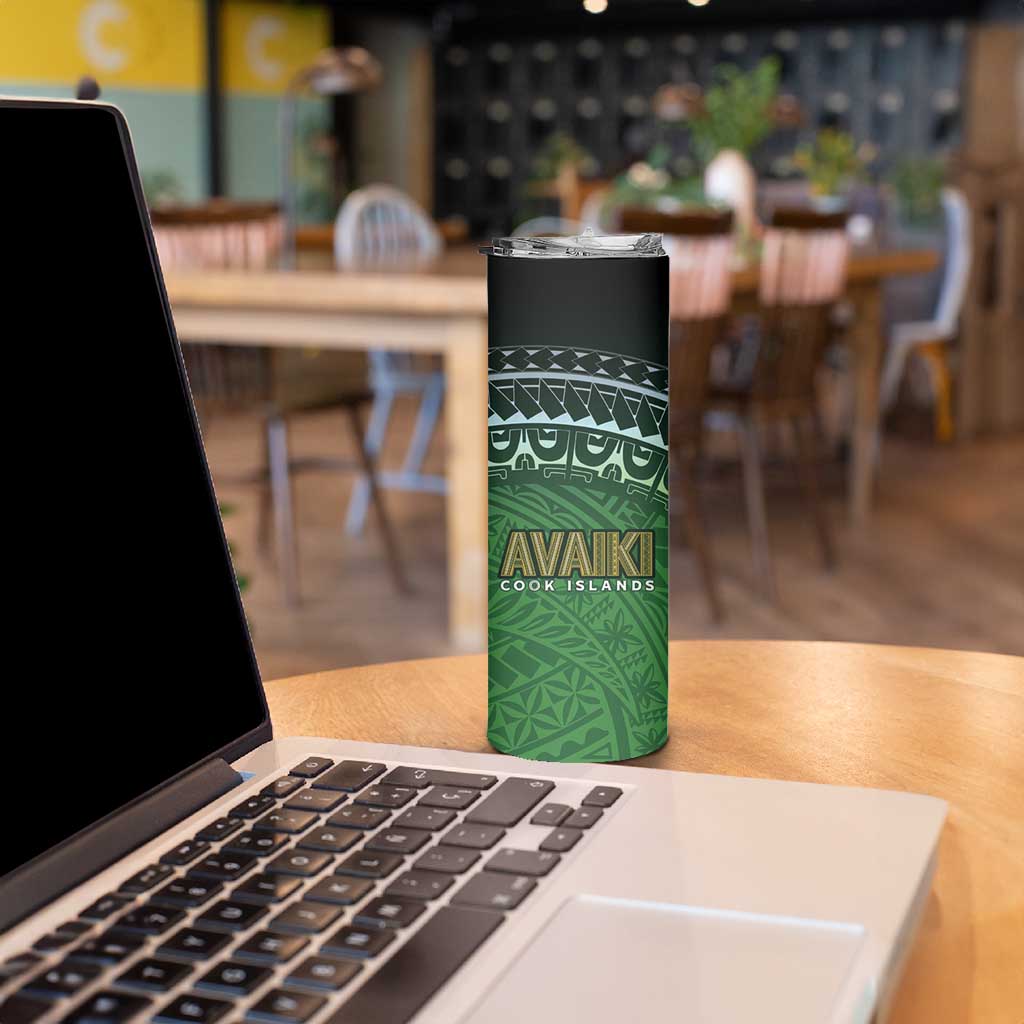 Cook Islands Rugby Kuki Avaiki Skinny Tumbler Tribal Turtle - Aussie Hoodie