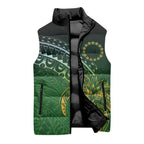 Cook Islands Rugby Kuki Avaiki Sleeveless Puffer Jacket Tribal Turtle - Aussie Hoodie