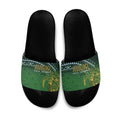 Cook Islands Rugby Kuki Avaiki Slide Sandals Tribal Turtle - Aussie Hoodie