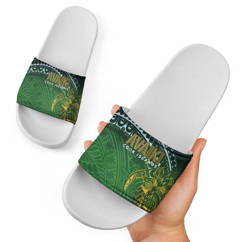 Cook Islands Rugby Kuki Avaiki Slide Sandals Tribal Turtle - Aussie Hoodie