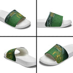 Cook Islands Rugby Kuki Avaiki Slide Sandals Tribal Turtle - Aussie Hoodie