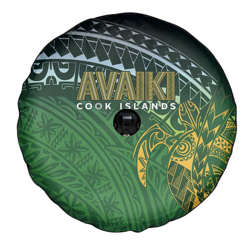 Cook Islands Rugby Kuki Avaiki Spare Tire Cover Tribal Turtle - Aussie Hoodie