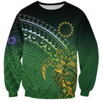 Cook Islands Rugby Kuki Avaiki Sweatshirt Tribal Turtle - Aussie Hoodie
