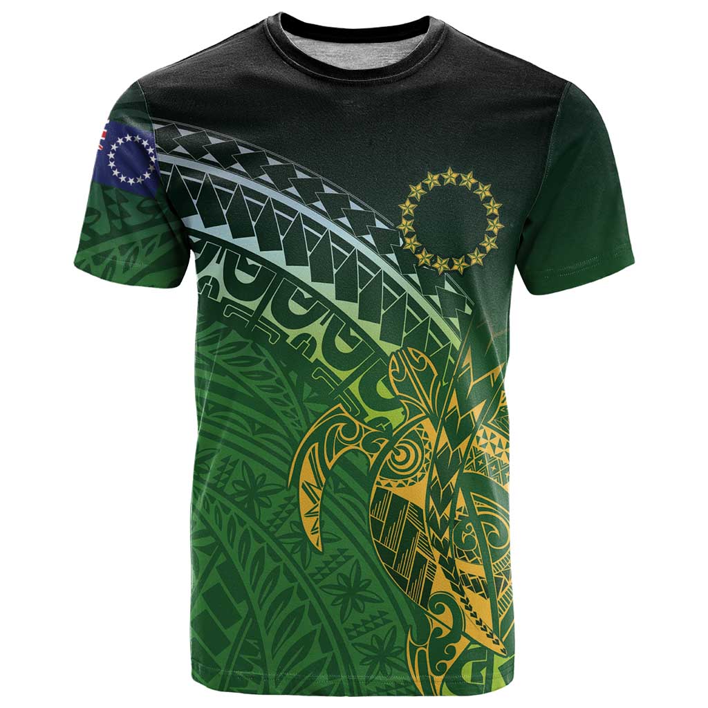 Cook Islands Rugby Kuki Avaiki T Shirt Tribal Turtle - Aussie Hoodie