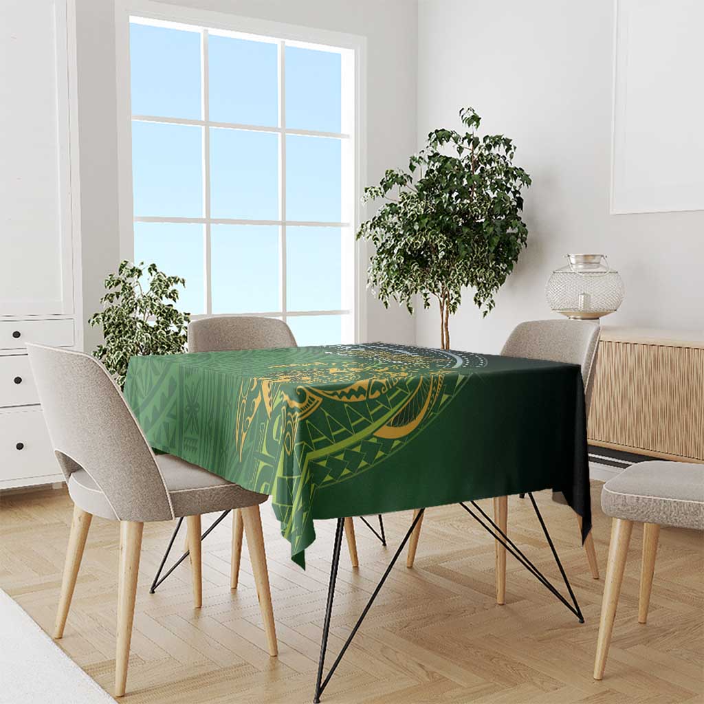 Cook Islands Rugby Kuki Avaiki Tablecloth Tribal Turtle - Aussie Hoodie