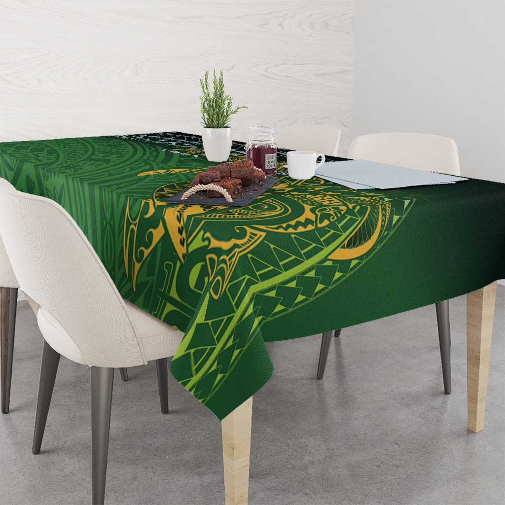 Cook Islands Rugby Kuki Avaiki Tablecloth Tribal Turtle - Aussie Hoodie