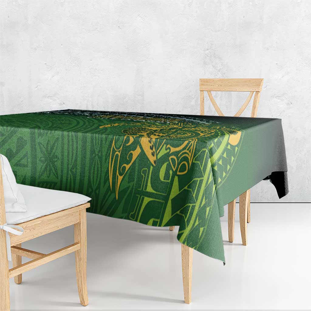 Cook Islands Rugby Kuki Avaiki Tablecloth Tribal Turtle - Aussie Hoodie