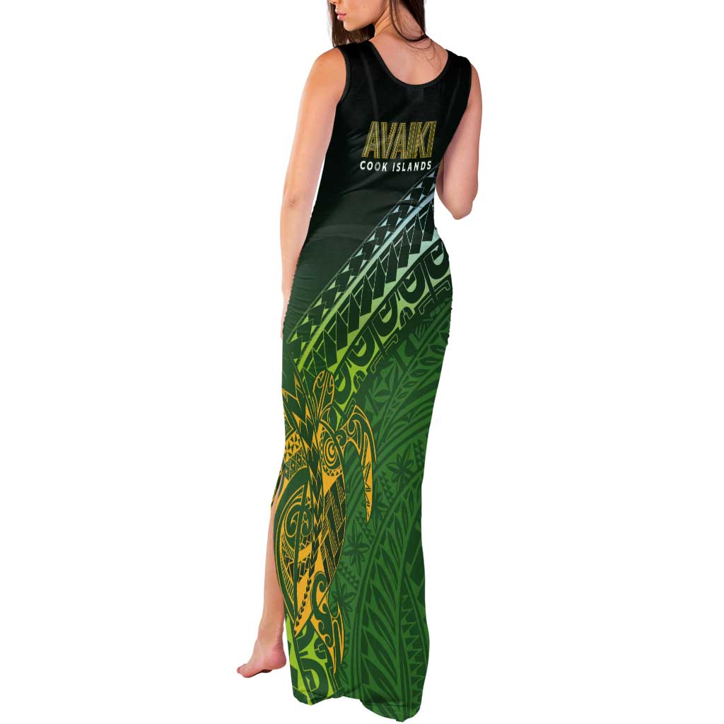 Cook Islands Rugby Kuki Avaiki Tank Maxi Dress Tribal Turtle - Aussie Hoodie