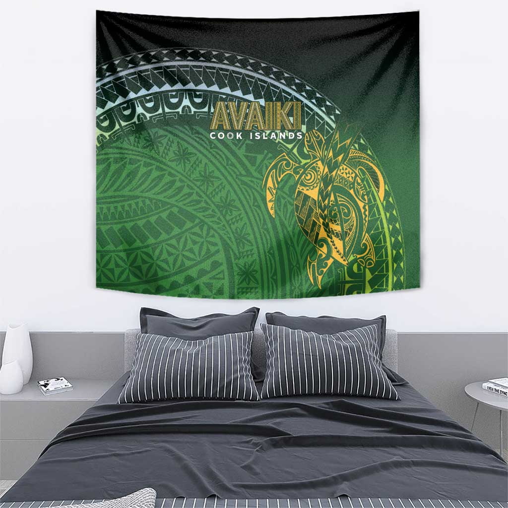 Cook Islands Rugby Kuki Avaiki Tapestry Tribal Turtle - Aussie Hoodie