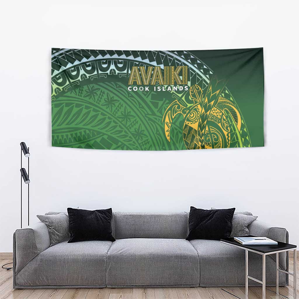 Cook Islands Rugby Kuki Avaiki Tapestry Tribal Turtle - Aussie Hoodie