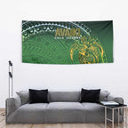 Cook Islands Rugby Kuki Avaiki Tapestry Tribal Turtle - Aussie Hoodie