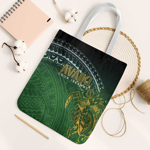 Cook Islands Rugby Kuki Avaiki Tote Bag Tribal Turtle - Aussie Hoodie