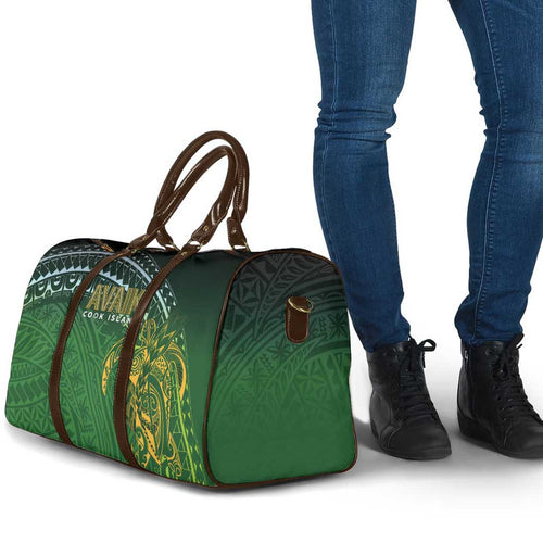 Cook Islands Rugby Kuki Avaiki Travel Bag Tribal Turtle - Aussie Hoodie