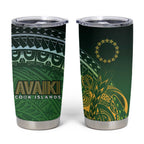 Cook Islands Rugby Kuki Avaiki Tumbler Cup Tribal Turtle - Aussie Hoodie