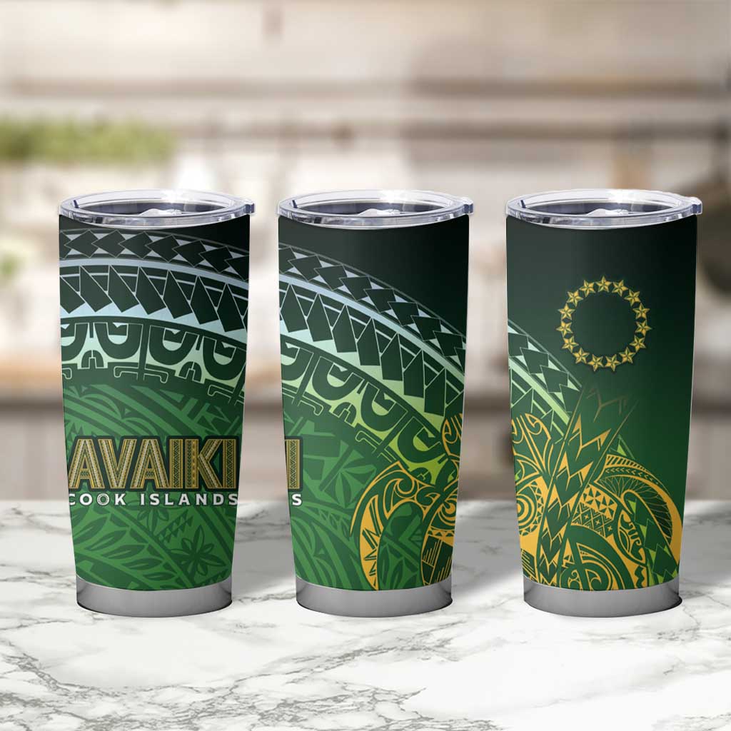Cook Islands Rugby Kuki Avaiki Tumbler Cup Tribal Turtle - Aussie Hoodie