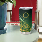 Cook Islands Rugby Kuki Avaiki Tumbler Cup Tribal Turtle - Aussie Hoodie