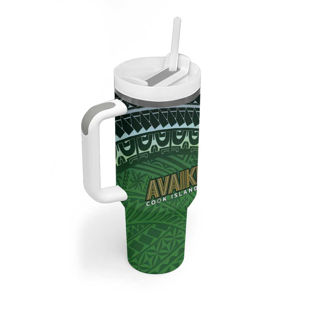 Cook Islands Rugby Kuki Avaiki Tumbler With Handle Tribal Turtle - Aussie Hoodie