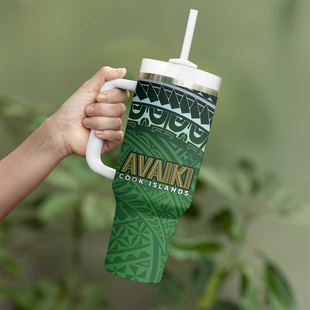 Cook Islands Rugby Kuki Avaiki Tumbler With Handle Tribal Turtle - Aussie Hoodie
