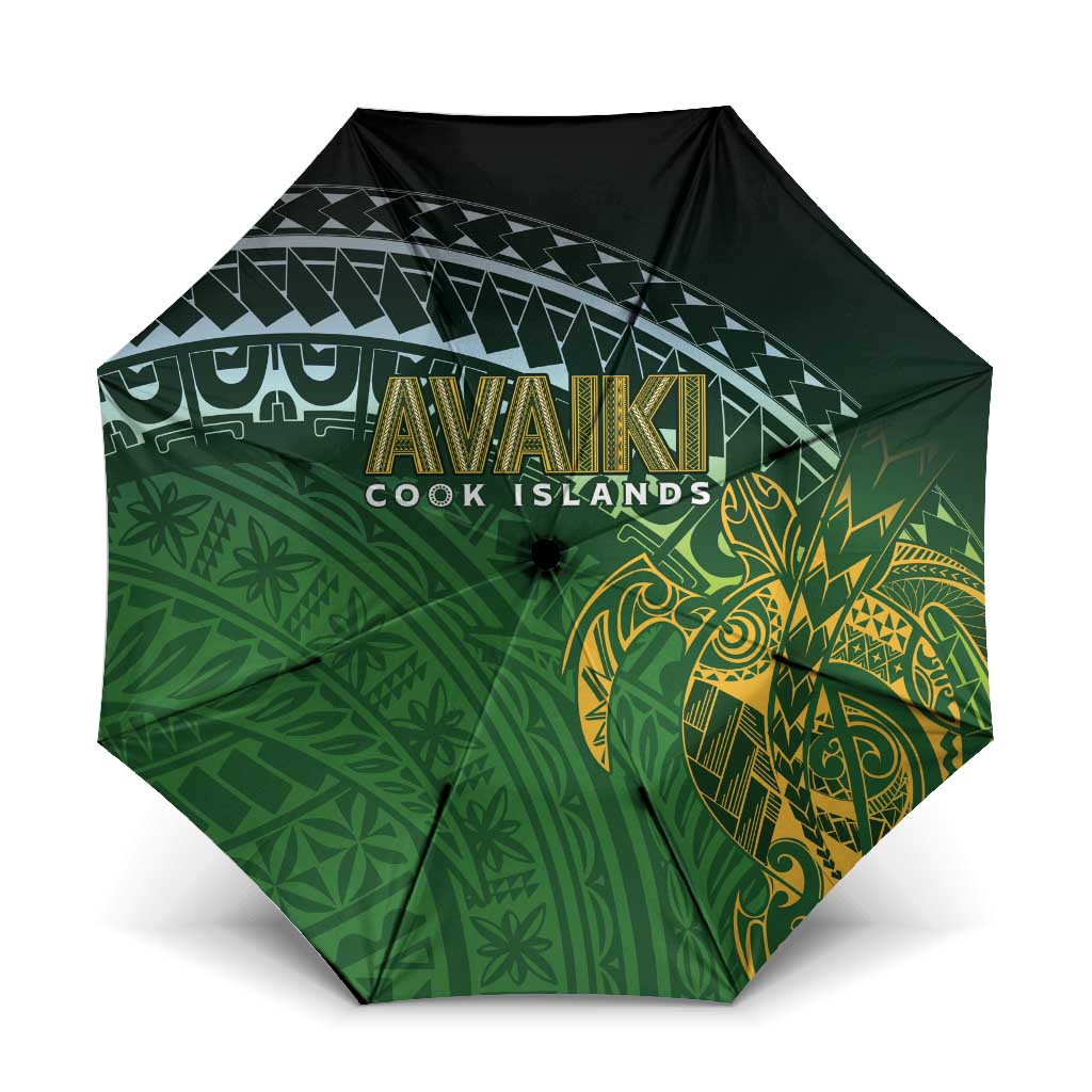 Cook Islands Rugby Kuki Avaiki Umbrella Tribal Turtle - Aussie Hoodie