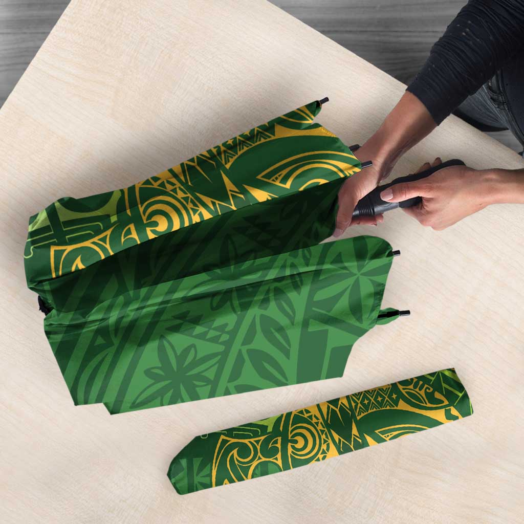 Cook Islands Rugby Kuki Avaiki Umbrella Tribal Turtle - Aussie Hoodie
