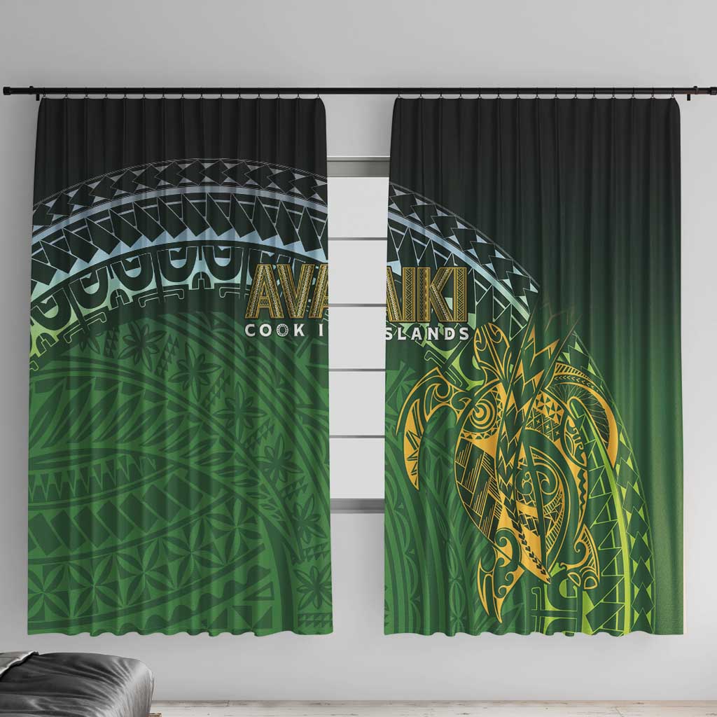 Cook Islands Rugby Kuki Avaiki Window Curtain Tribal Turtle - Aussie Hoodie