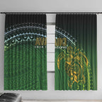 Cook Islands Rugby Kuki Avaiki Window Curtain Tribal Turtle - Aussie Hoodie