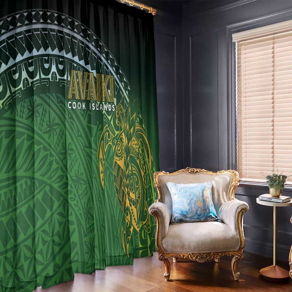Cook Islands Rugby Kuki Avaiki Window Curtain Tribal Turtle - Aussie Hoodie