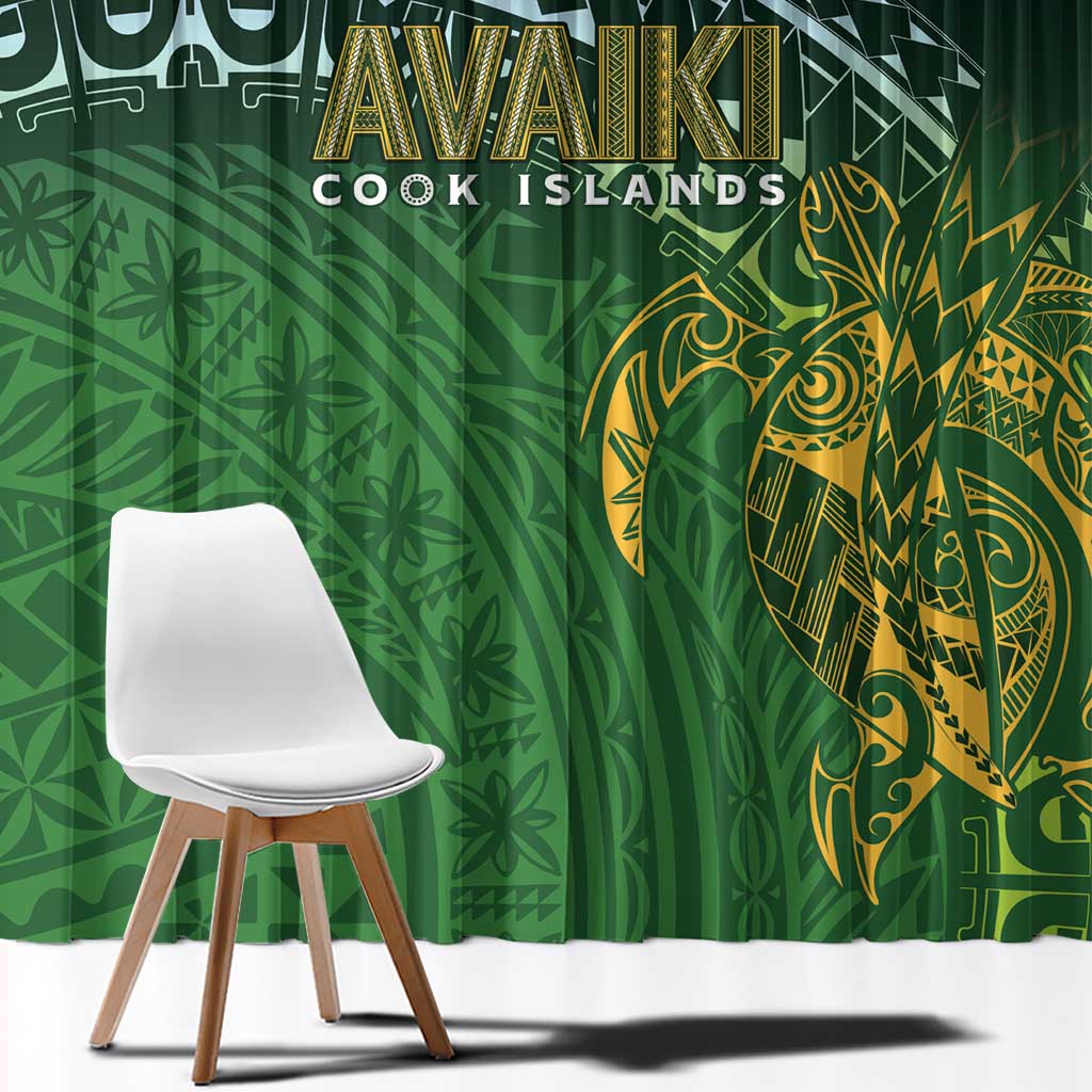 Cook Islands Rugby Kuki Avaiki Window Curtain Tribal Turtle - Aussie Hoodie