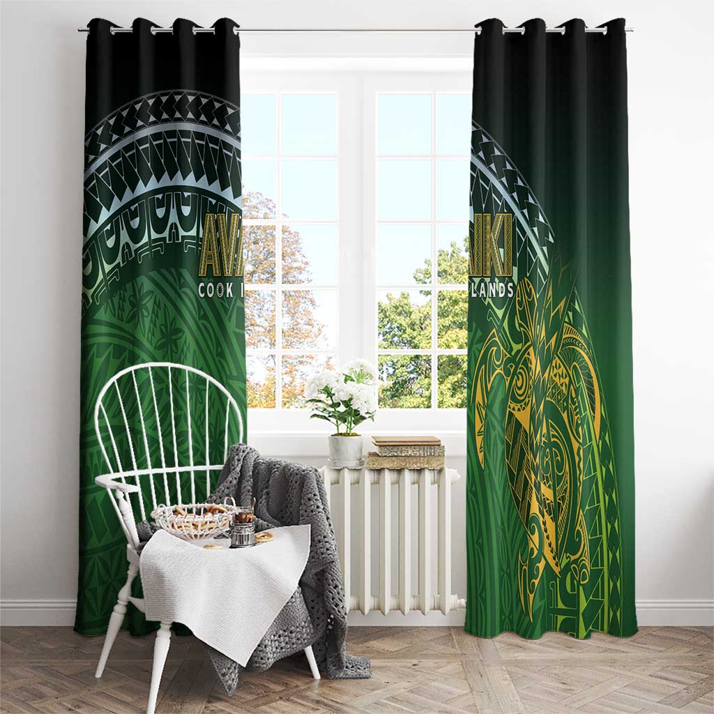 Cook Islands Rugby Kuki Avaiki Window Curtain Tribal Turtle - Aussie Hoodie