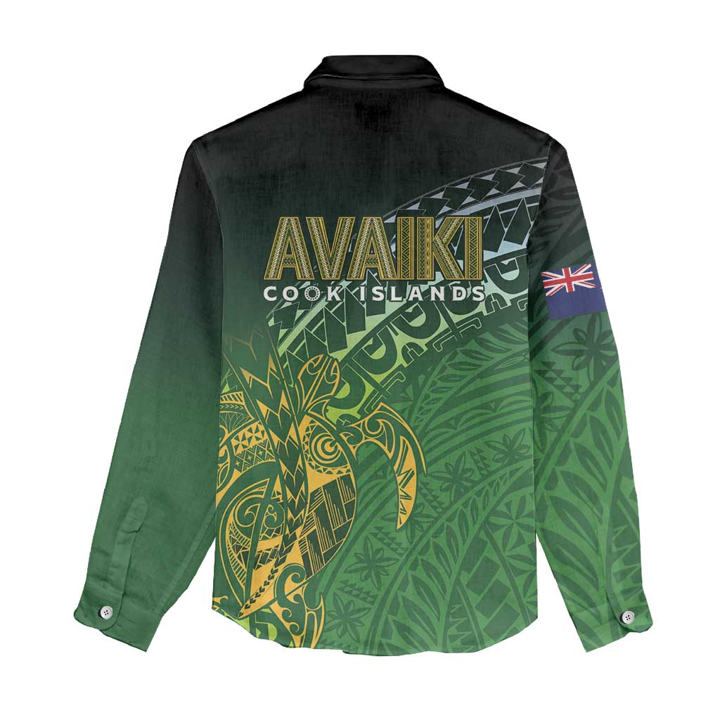 Cook Islands Rugby Kuki Avaiki Women Casual Shirt Tribal Turtle - Aussie Hoodie
