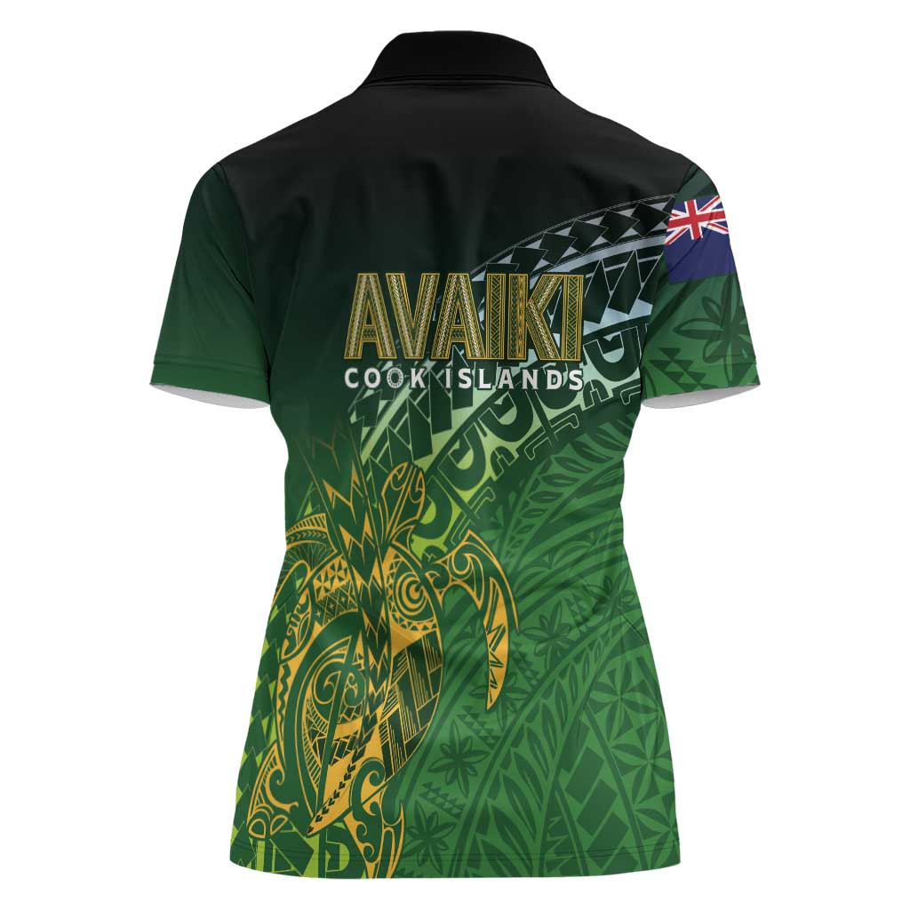 Cook Islands Rugby Kuki Avaiki Women Polo Shirt Tribal Turtle - Aussie Hoodie