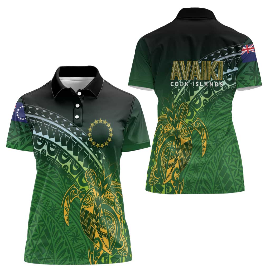 Cook Islands Rugby Kuki Avaiki Women Polo Shirt Tribal Turtle - Aussie Hoodie