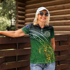 Cook Islands Rugby Kuki Avaiki Women Polo Shirt Tribal Turtle - Aussie Hoodie