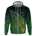 Cook Islands Rugby Kuki Avaiki Zip Hoodie Tribal Turtle - Aussie Hoodie