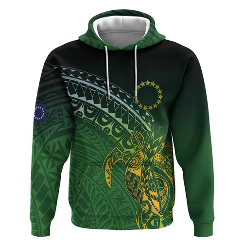 Cook Islands Rugby Kuki Avaiki Zip Hoodie Tribal Turtle - Aussie Hoodie