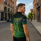 Cook Islands Rugby Kuki Avaiki Zipper Polo Shirt Tribal Turtle - Aussie Hoodie