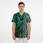 Maori Taniko Patterns Scrub Top Pounamu Patiki Motifs Mix Whakairo Ngaru - Aussie Hoodie
