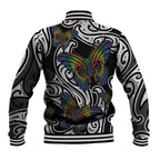 Aotearoa Takatapui Pride Baseball Jacket Rainbow Butterfly - Free To Love