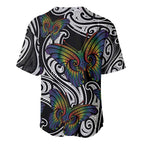 Aotearoa Takatapui Pride Baseball Jersey Rainbow Butterfly - Free To Love