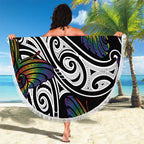 Aotearoa Takatapui Pride Beach Blanket Rainbow Butterfly - Free To Love