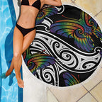 Aotearoa Takatapui Pride Beach Blanket Rainbow Butterfly - Free To Love