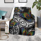 Aotearoa Takatapui Pride Blanket Rainbow Butterfly - Free To Love